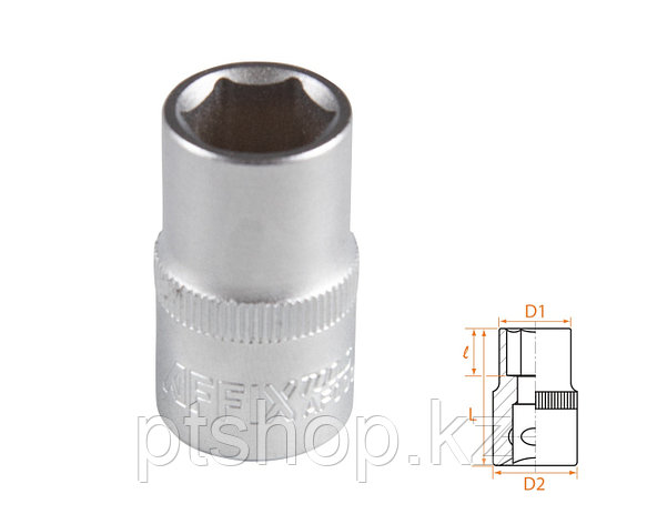 AFFIX Головка торцевая стандартная шестигранная 1/2", 14 мм AFFIX AF00040014, фото 1
