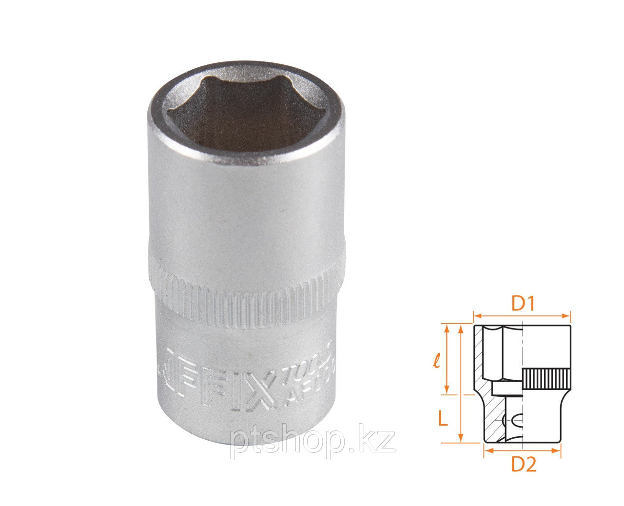 AFFIX Головка торцевая стандартная шестигранная 1/2", 15 мм AFFIX AF00040015