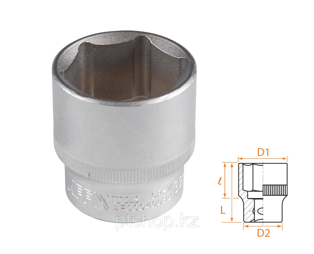 AFFIX Головка торцевая стандартная шестигранная 1/2", 32 мм AFFIX AF00040032