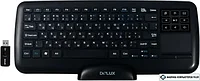 Клавиатура Delux DLK-2880GB беспроводная 2,4ГГц черный,