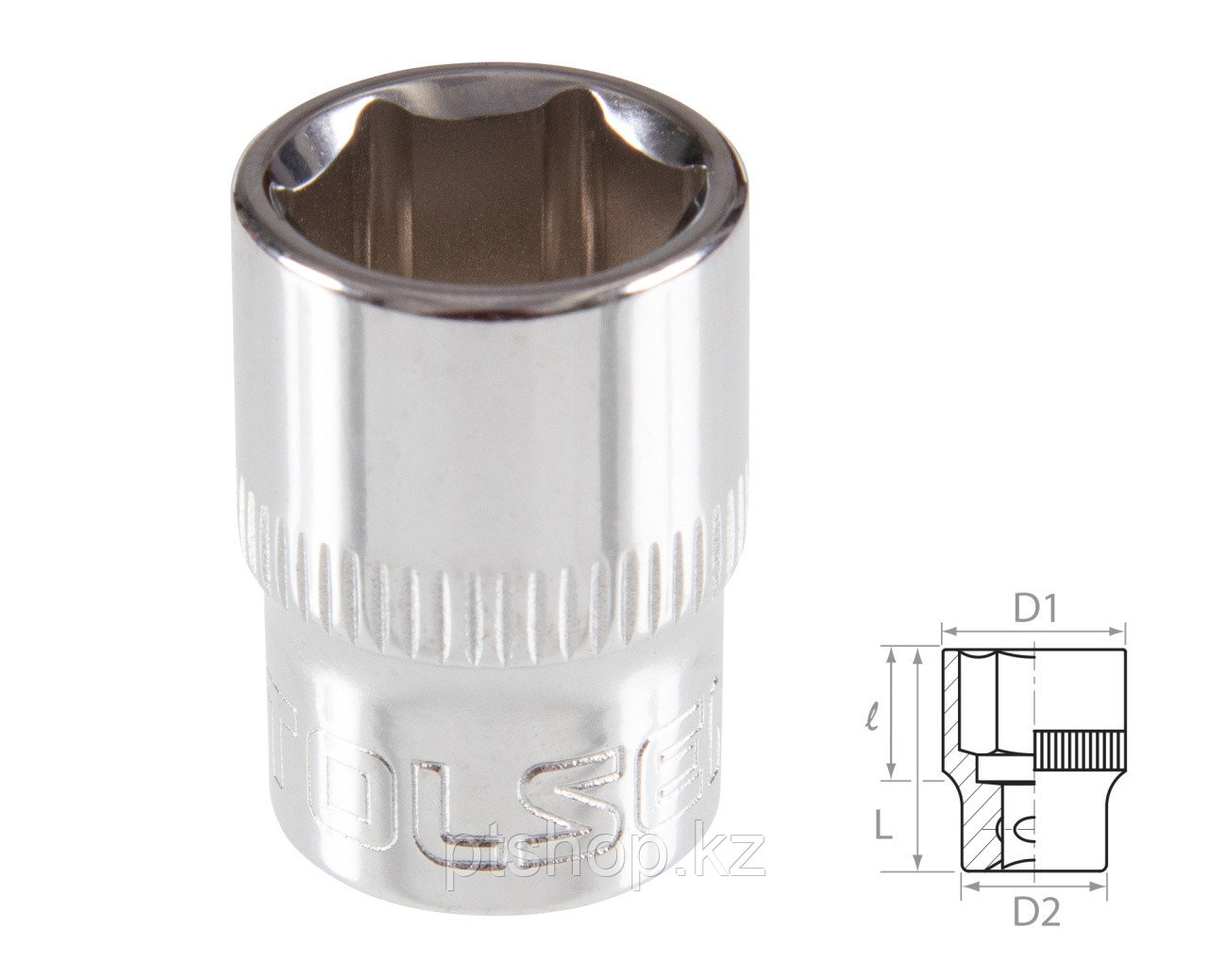 TOLSEN Головка торцевая стандартная шестигранная 3/8", 15 мм TOLSEN TT16315