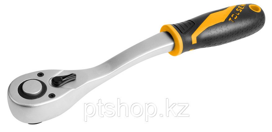 TOLSEN Трещотка "GRIPro", 1/2", 255 мм, 72 зубца, флажковая с кнопкой TOLSEN TT16120, фото 1