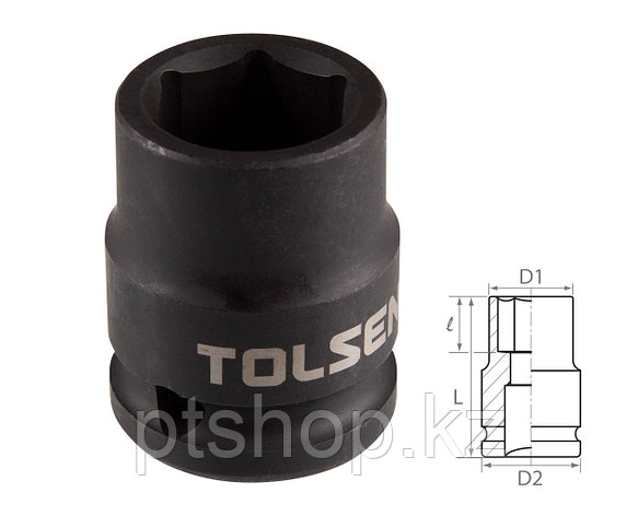TOLSEN Головка торцевая ударная шестигранная 1/2", 18 мм TOLSEN TT18218, фото 1