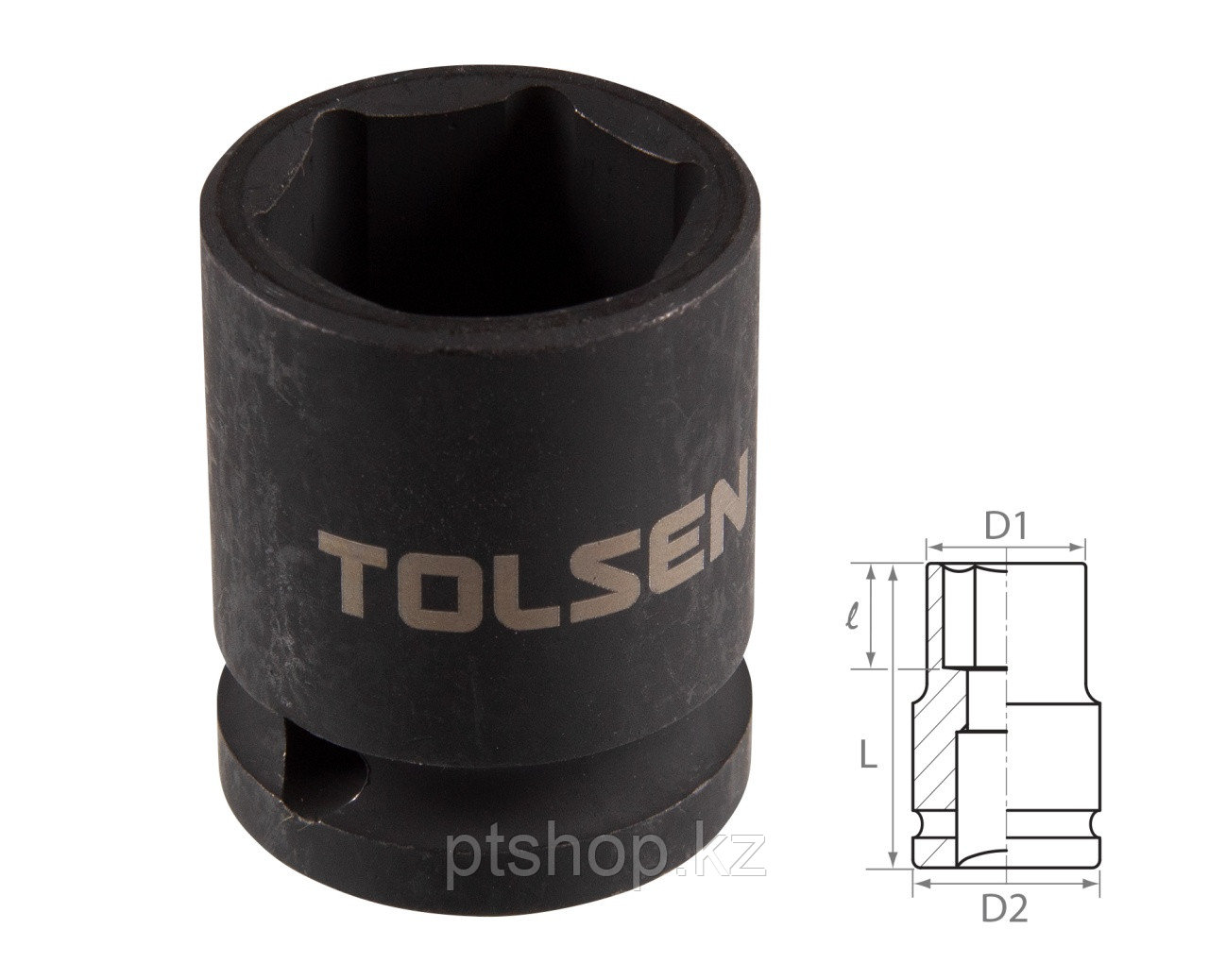 Головка торцевая ударная шестигранная 1/2" 21 мм TOLSEN TT18221 - фото 1 - id-p112691321