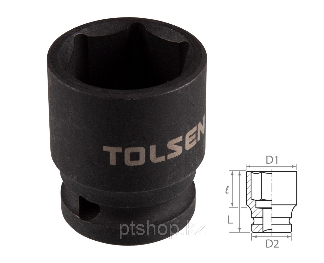 TOLSEN Головка торцевая ударная шестигранная 1/2", 23 мм TOLSEN TT18223