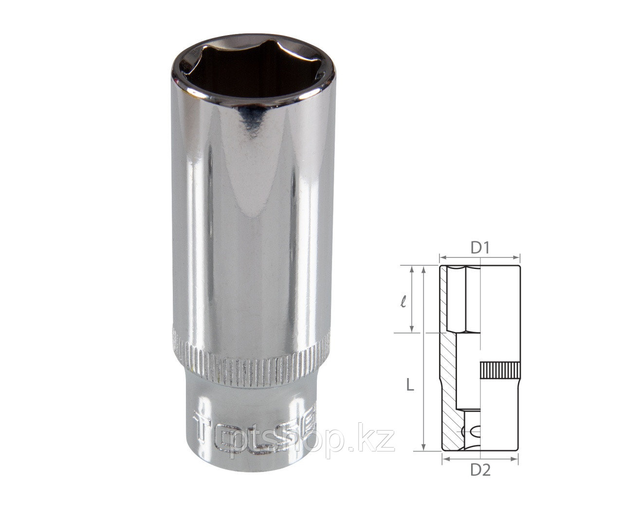 TOLSEN Головка торцевая глубокая шестигранная 3/8", 16 мм TOLSEN TT16366