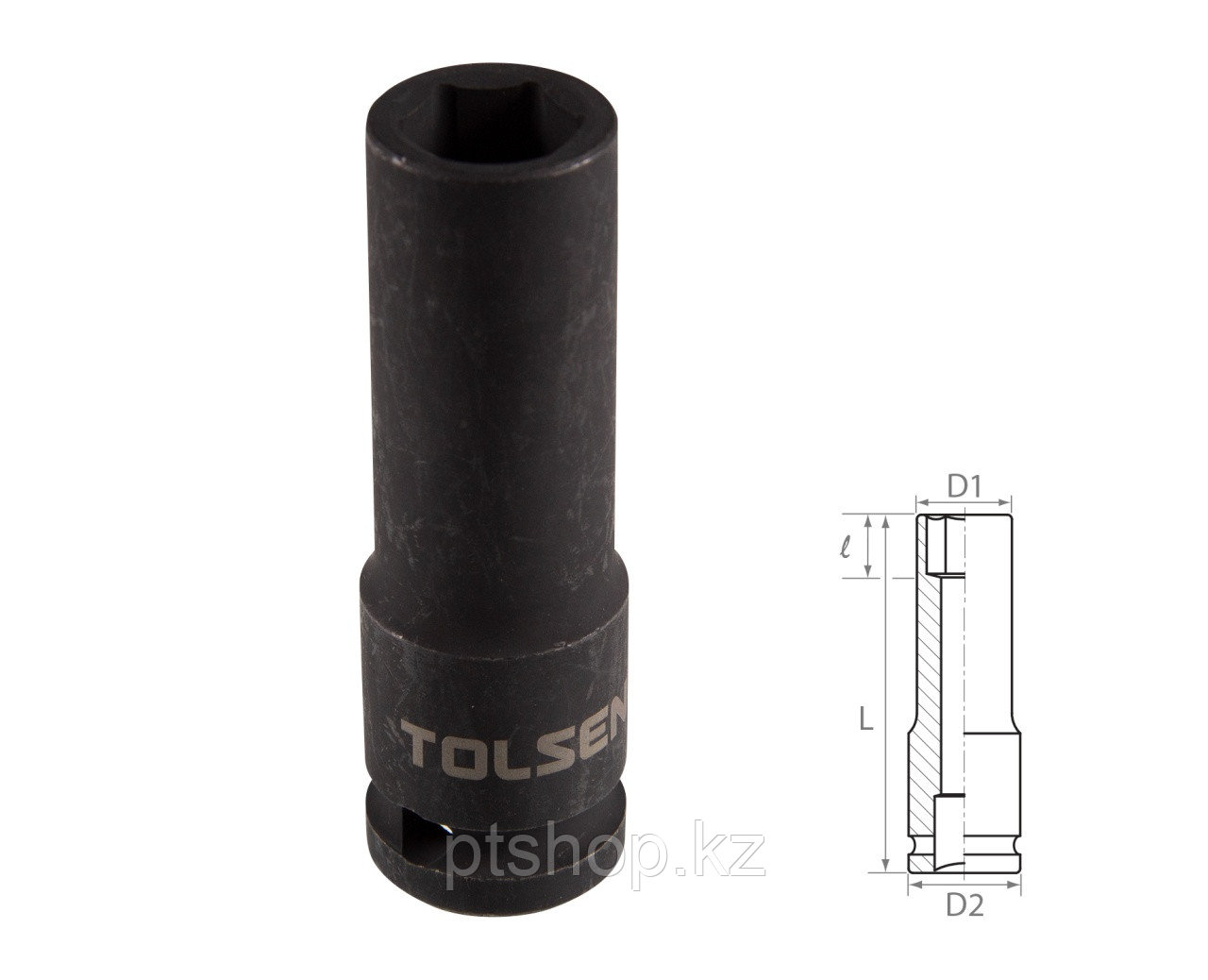 TOLSEN Головка торцевая ударная глубокая шестигранная 1/2", 13 мм TOLSEN TT18263