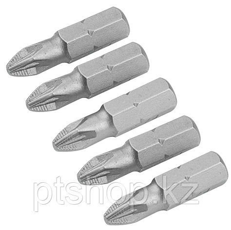 TOLSEN Набор вставок (бит) торцевых 1/4", Pozidriv, PZ2, 25 мм, 5 предметов TOLSEN TT20273, фото 1