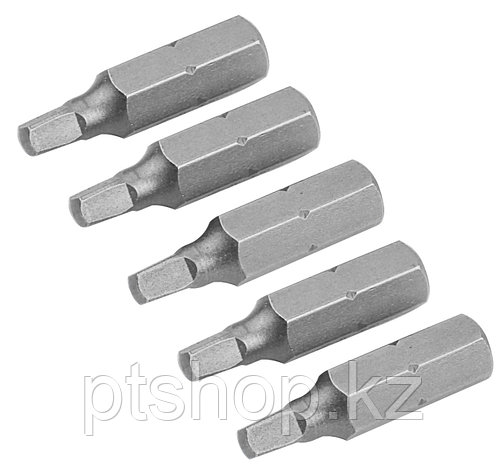 TOLSEN Набор вставок (бит) торцевых 1/4", Square, S2, 25 мм, 5 предметов TOLSEN TT20280, фото 1
