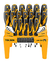 TOLSEN Набор отверток "GRIPro", вставки(биты), шестигранники, на подставке, 44 предмета TOLSEN TT20184