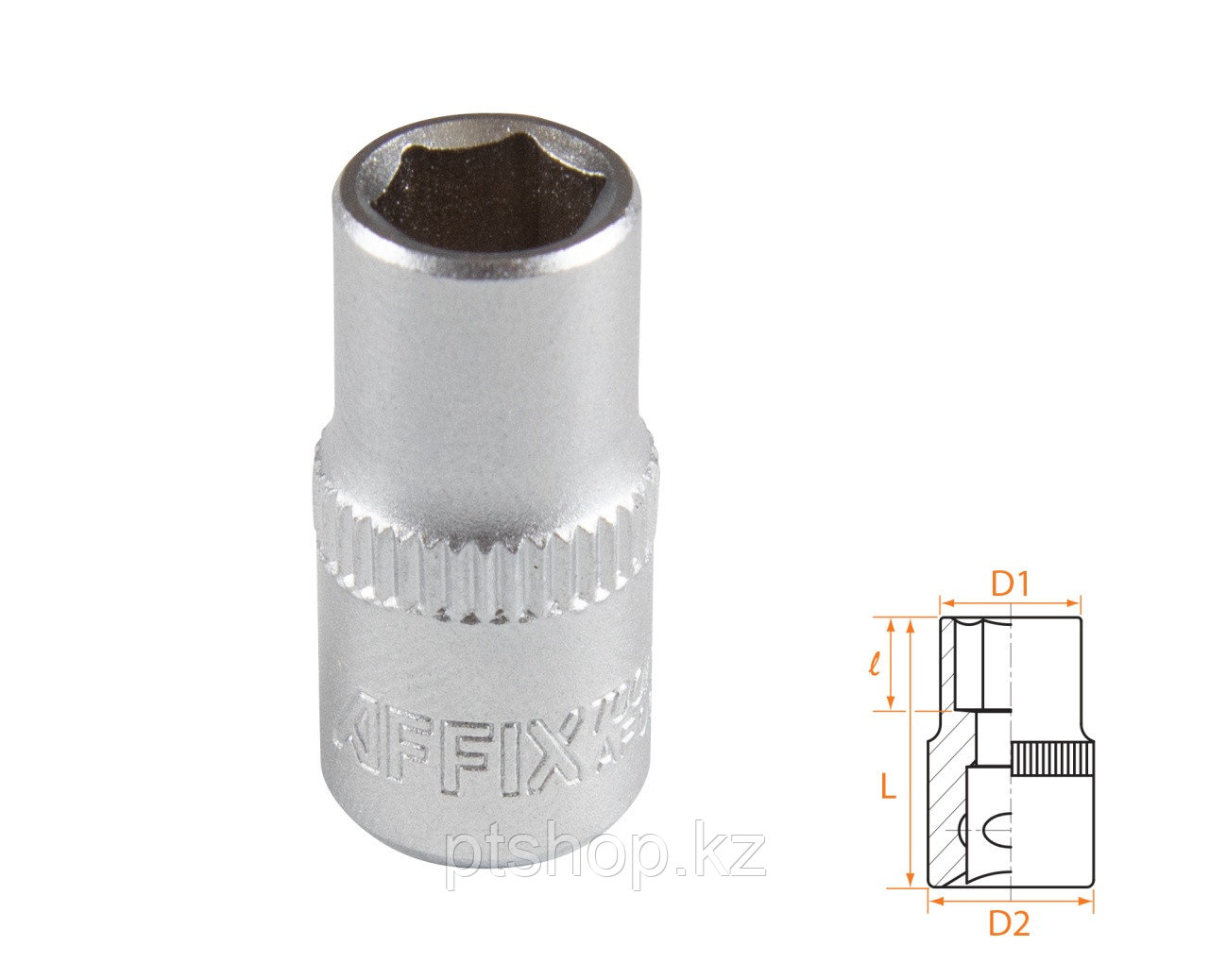 AFFIX Головка торцевая стандартная шестигранная 1/4", 07 мм AFFIX AF00020007