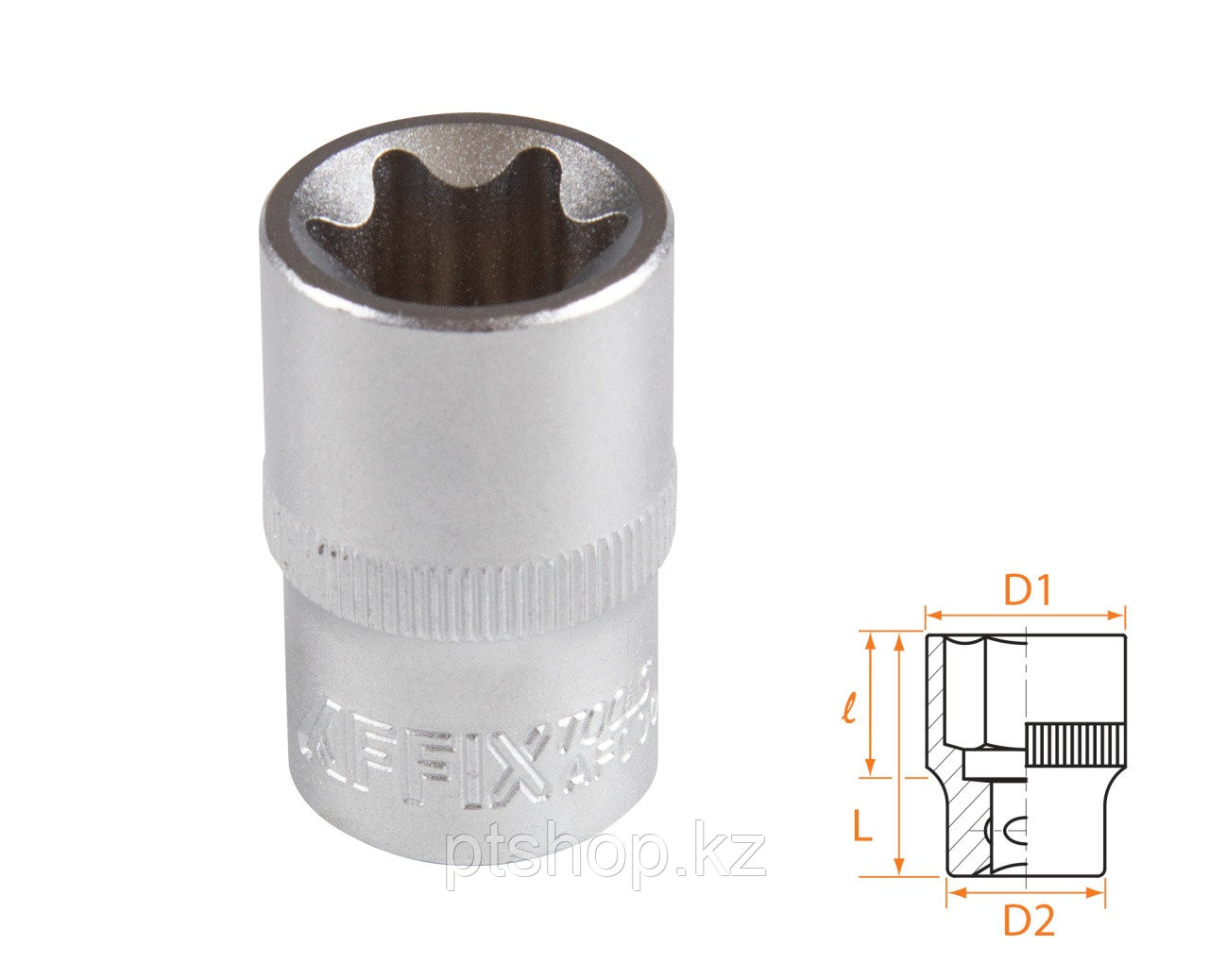 AFFIX Головка торцевая TORX Е-стандарт 1/2", E20 AFFIX AF00043020