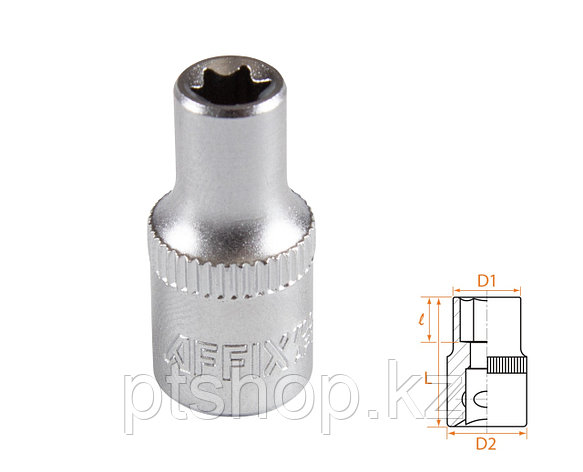 AFFIX Головка торцевая TORX Е-стандарт 1/4", E6 AFFIX AF00023006, фото 1
