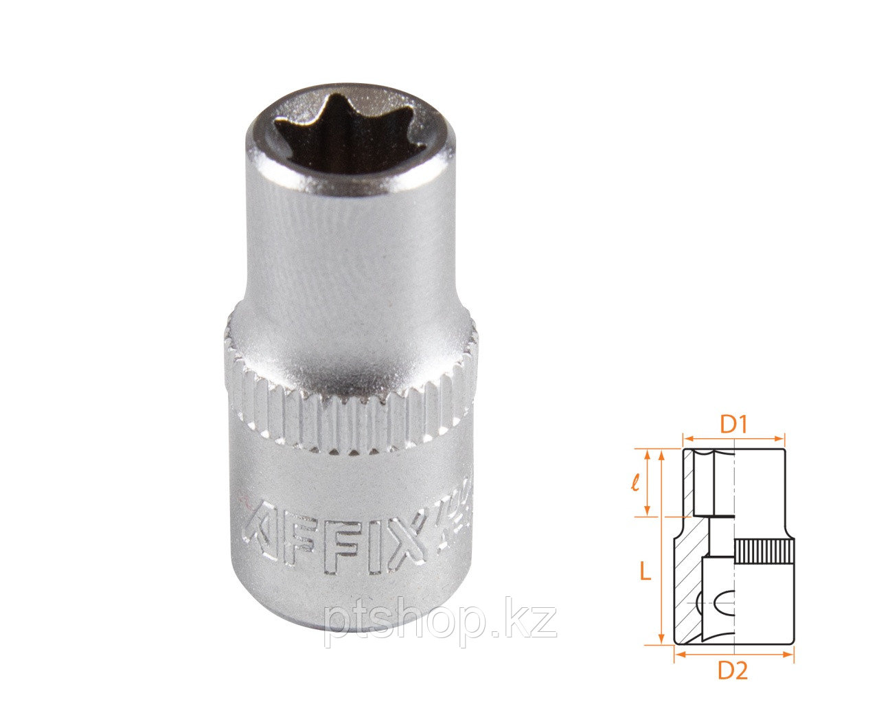AFFIX Головка торцевая TORX Е-стандарт 1/4", E8 AFFIX AF00023008
