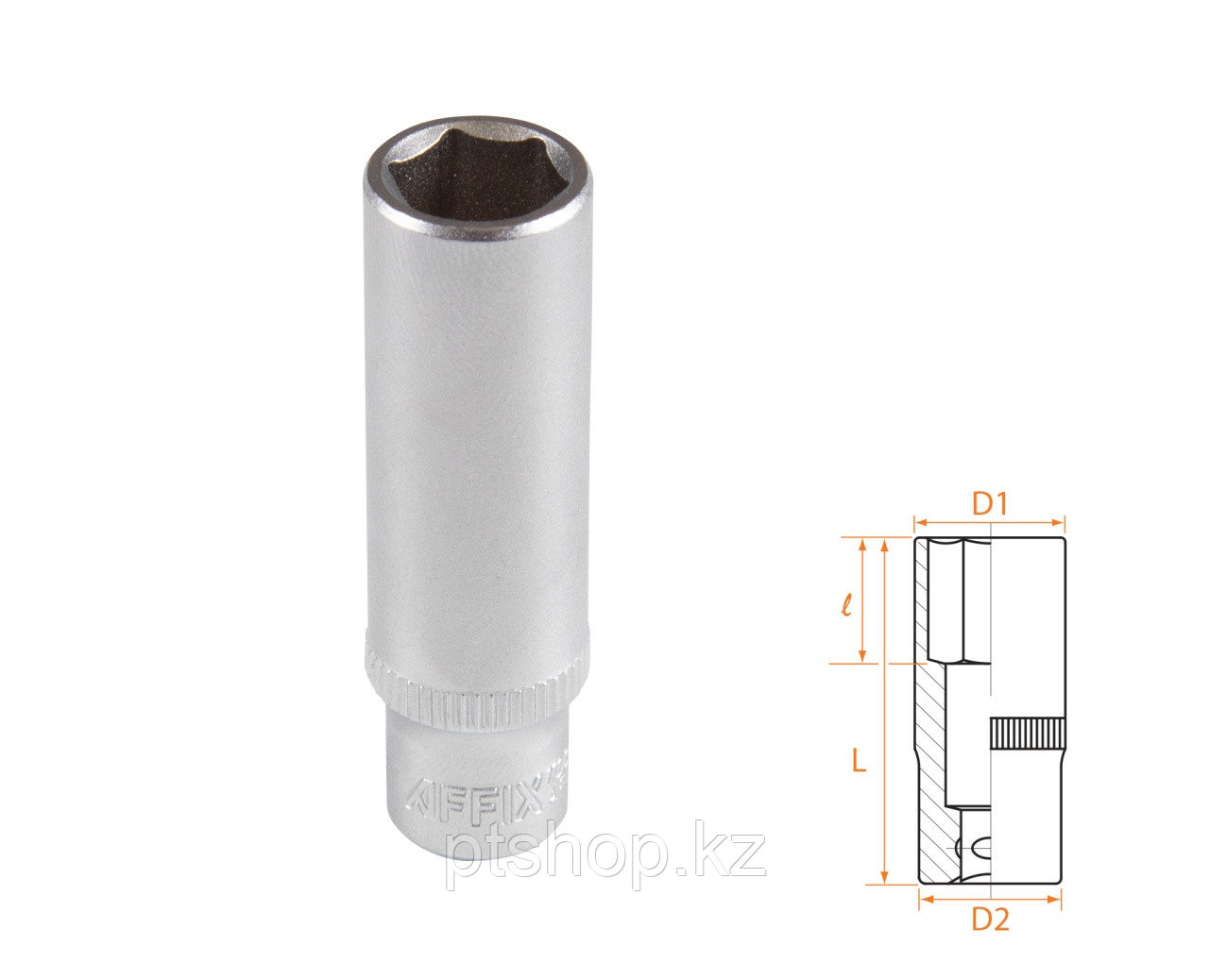 AFFIX Головка торцевая глубокая шестигранная 1/4", 10 мм AFFIX AF00120010