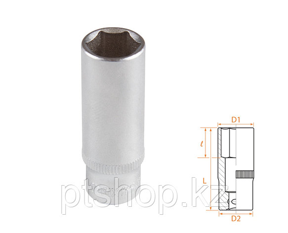 AFFIX Головка торцевая глубокая шестигранная 1/4", 13 мм AFFIX AF00120013, фото 1