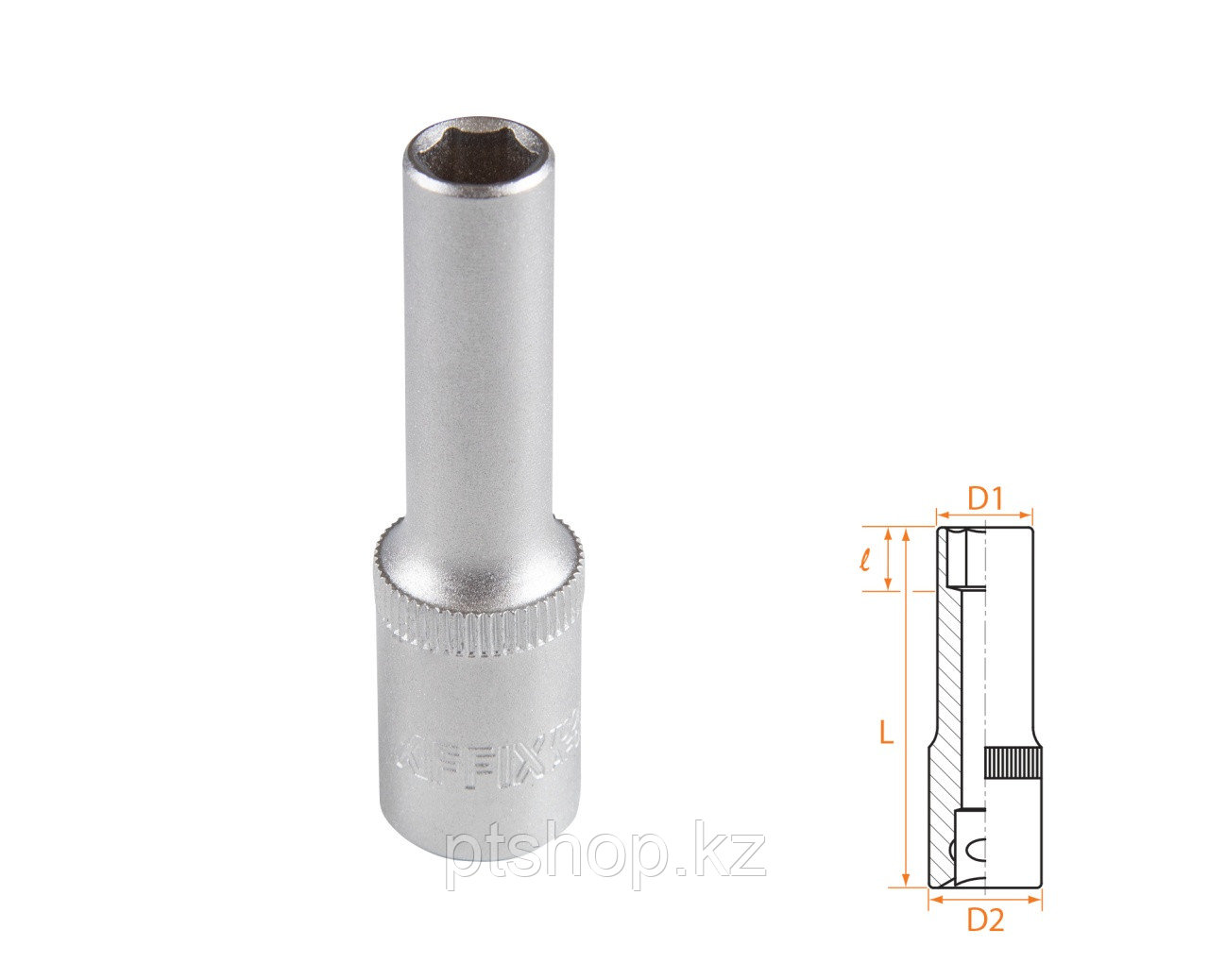 AFFIX Головка торцевая глубокая шестигранная 3/8", 08 мм AFFIX AF00130008
