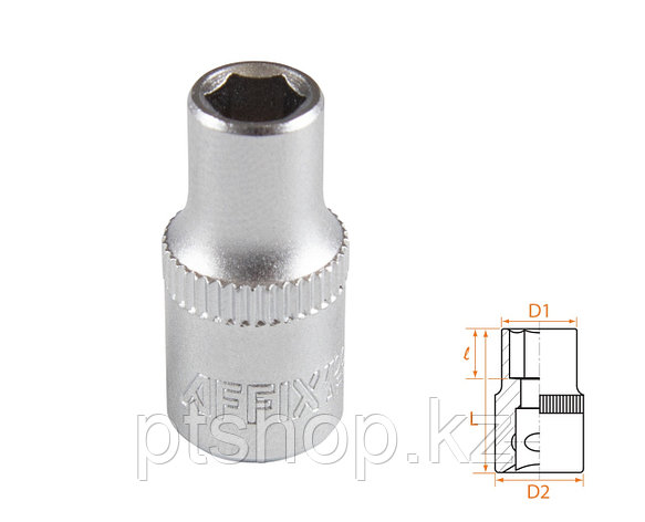AFFIX Головка торцевая стандартная шестигранная 1/4", 5,5 мм AFFIX AF00020055, фото 1