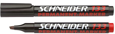 Маркер перманентный "Schneider Maxx 133", 1-4мм, скошенный наконечник, спиртовая основа, зелёный