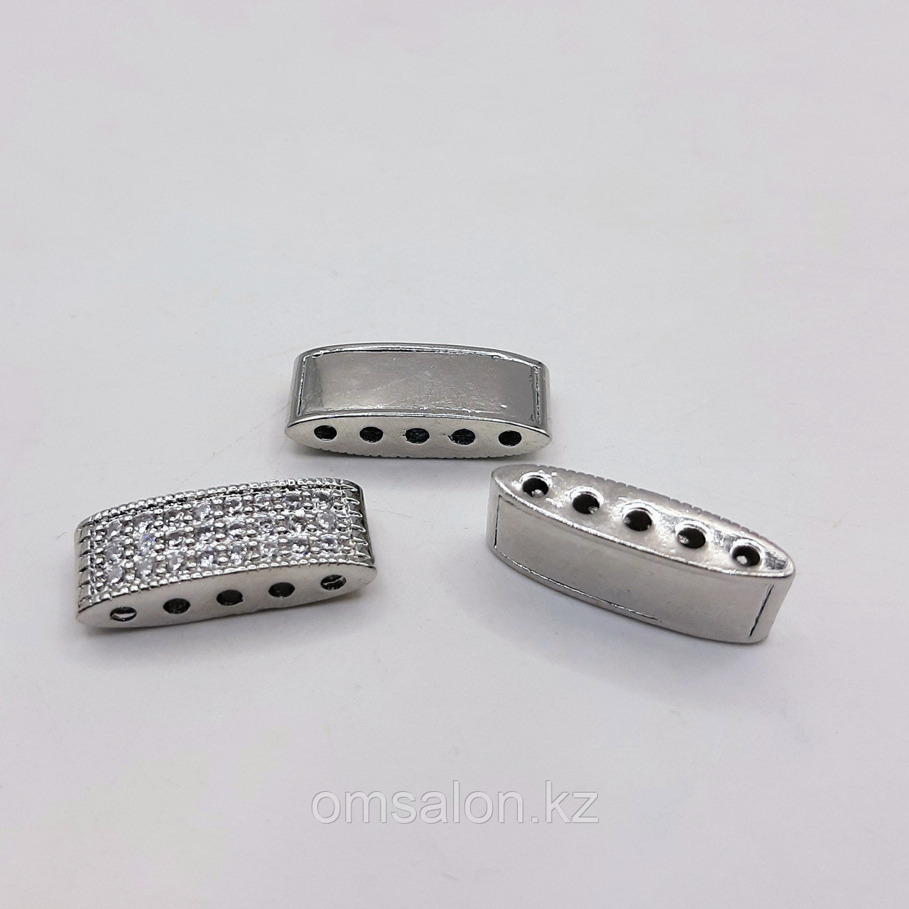 Многорядный разделитель с фианитами, 20х8х6мм, фото 1