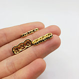 Многорядный разделитель с фианитами, 17х6х2мм, фото 2