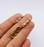 Многорядный разделитель с фианитами, 17х6х2мм, фото 2