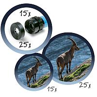 Телескоп детский настольный Navir 15x c дополнительной линзой на 25x, желтый