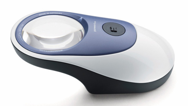 Лупа настольная асферическая Eschenbach Powerlux 5x, 58 мм, с подсветкой 3000 К, фото 1