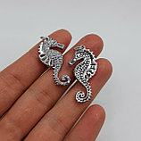 Навеска Морской конек, с фианитами, 28х15мм, фото 2