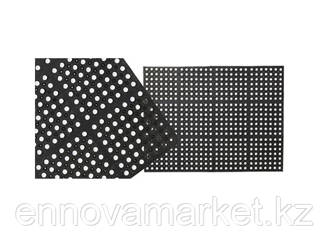 Блокирующий коврик для пола из черной резины 91 * 91 см - фото 1 - id-p112696018