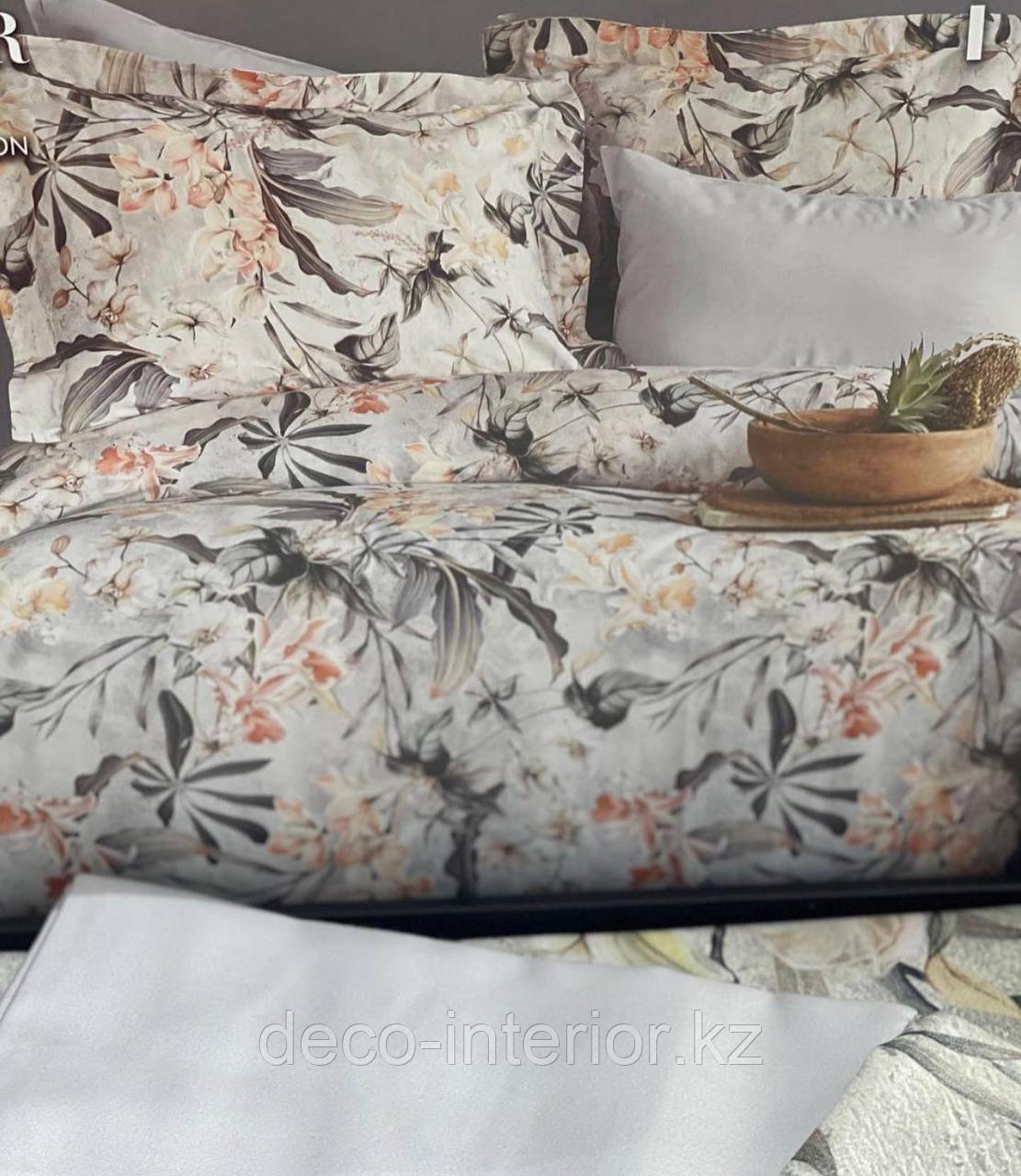 Постельное белье семейный комплект с цветочным узором из тенселя и хлопка - фото 3 - id-p103048356