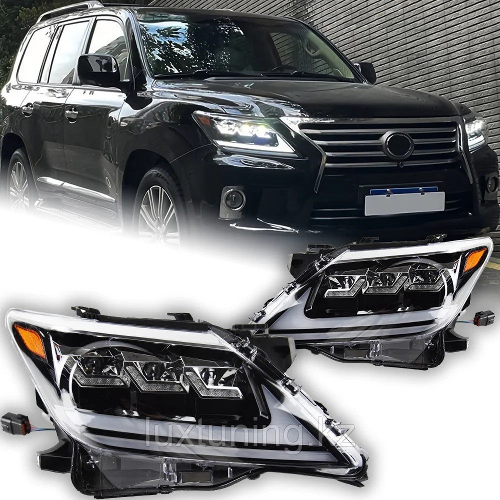 Передние фары LEXUS LX 570 (2009-2015) альтернативный вариант фар - фото 3 - id-p112702949