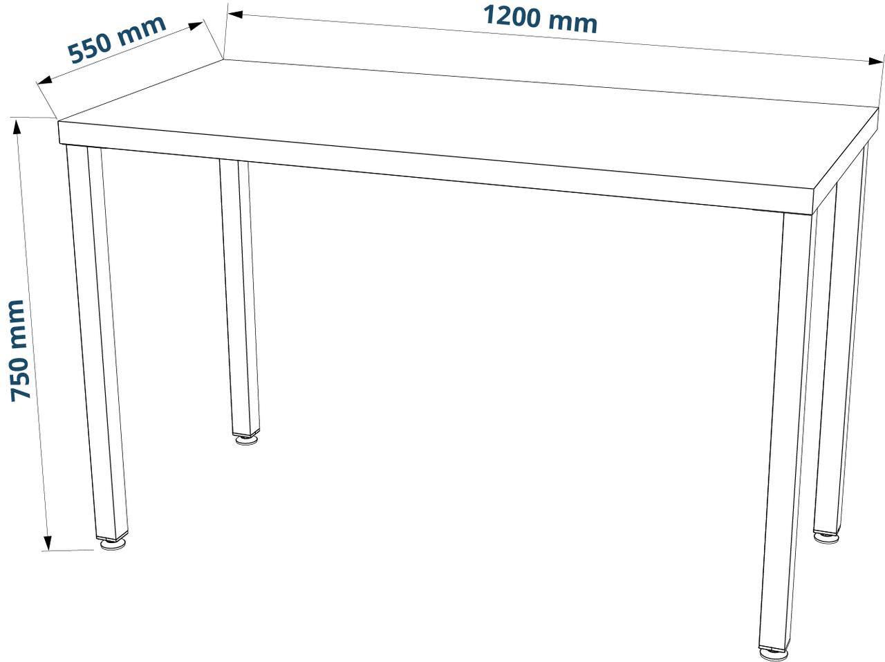 Стол письменный Ингар 1/ТТ (INGAR 1/TT) без ящиков белый, 120x55x75 см - фото 2 - id-p112703860