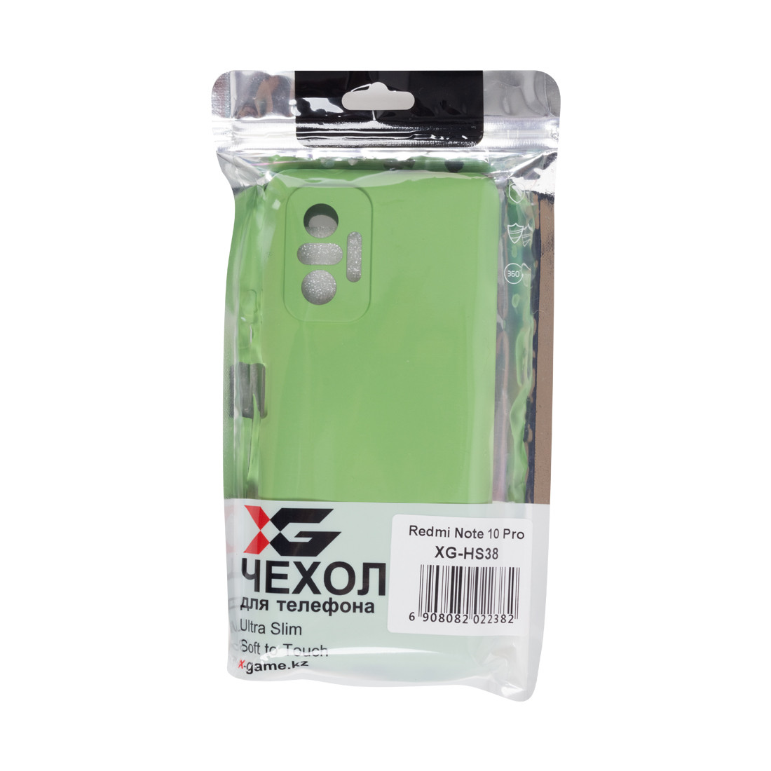 Чехол для телефона X-Game XG-HS38 для Redmi Note 10 Pro Силиконовый Мятный - фото 3 - id-p112708002
