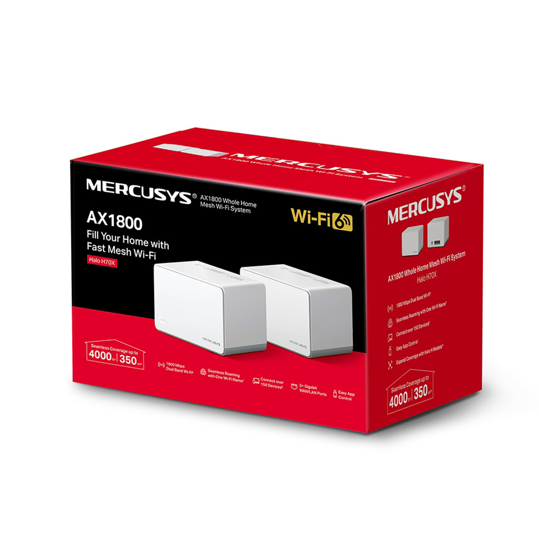 Маршрутизатор Mercusys Halo H70X(2-pack) - фото 3 - id-p112712037