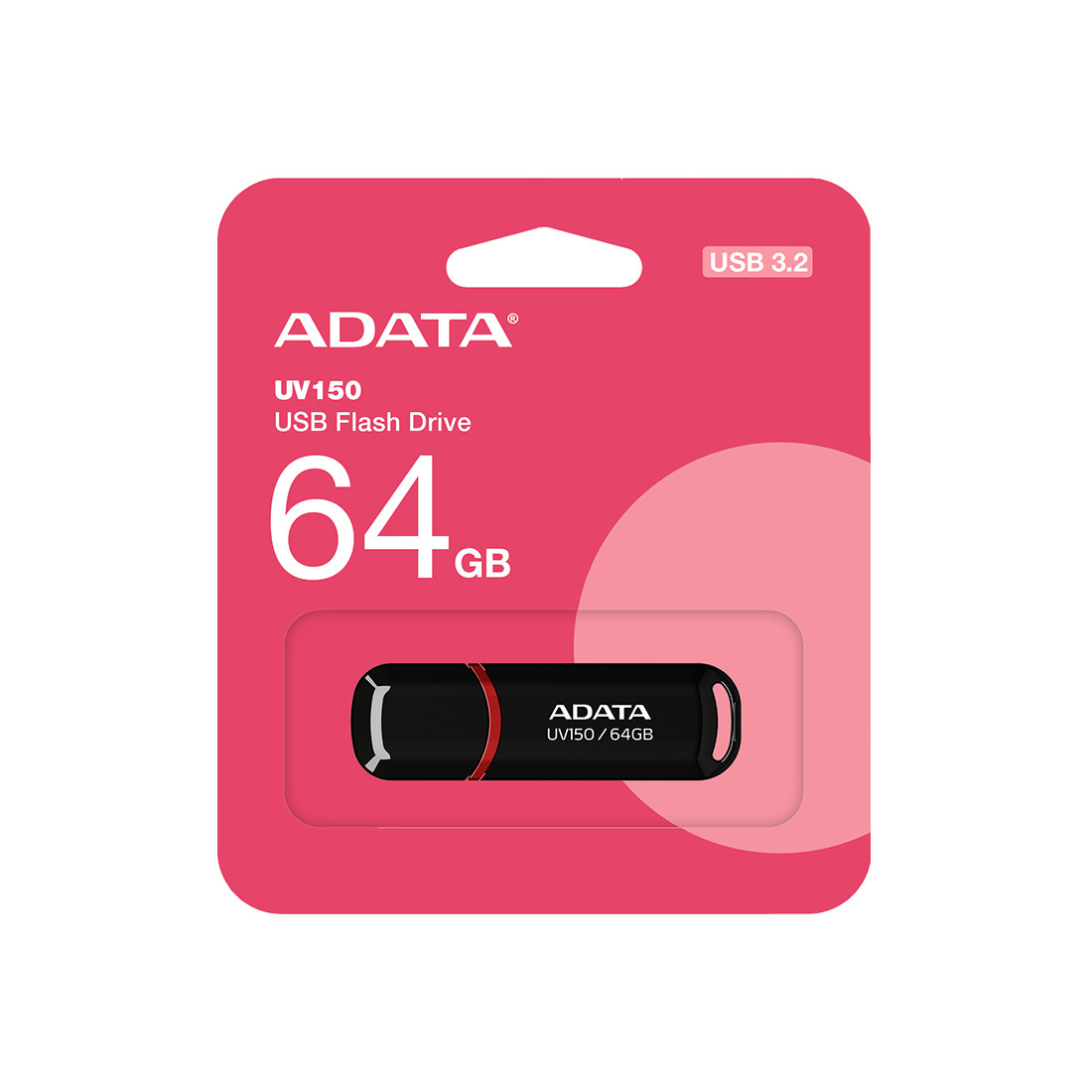 USB-накопитель ADATA AUV150-64G-RBK 64GB Черный - фото 2 - id-p112715074