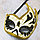 Венецианская карнавальная маска черно-белая с золотыми кружевами, фото 2
