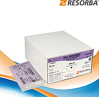 Шовный материал ПГА Ресорба (PGA Resorba) - нить хирургическая, USP 1 (M4), HRS 40 мм, 1/2, 90 см.