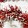 Мишура пушистая 180*6 см красная с серебристыми кончиками, фото 3