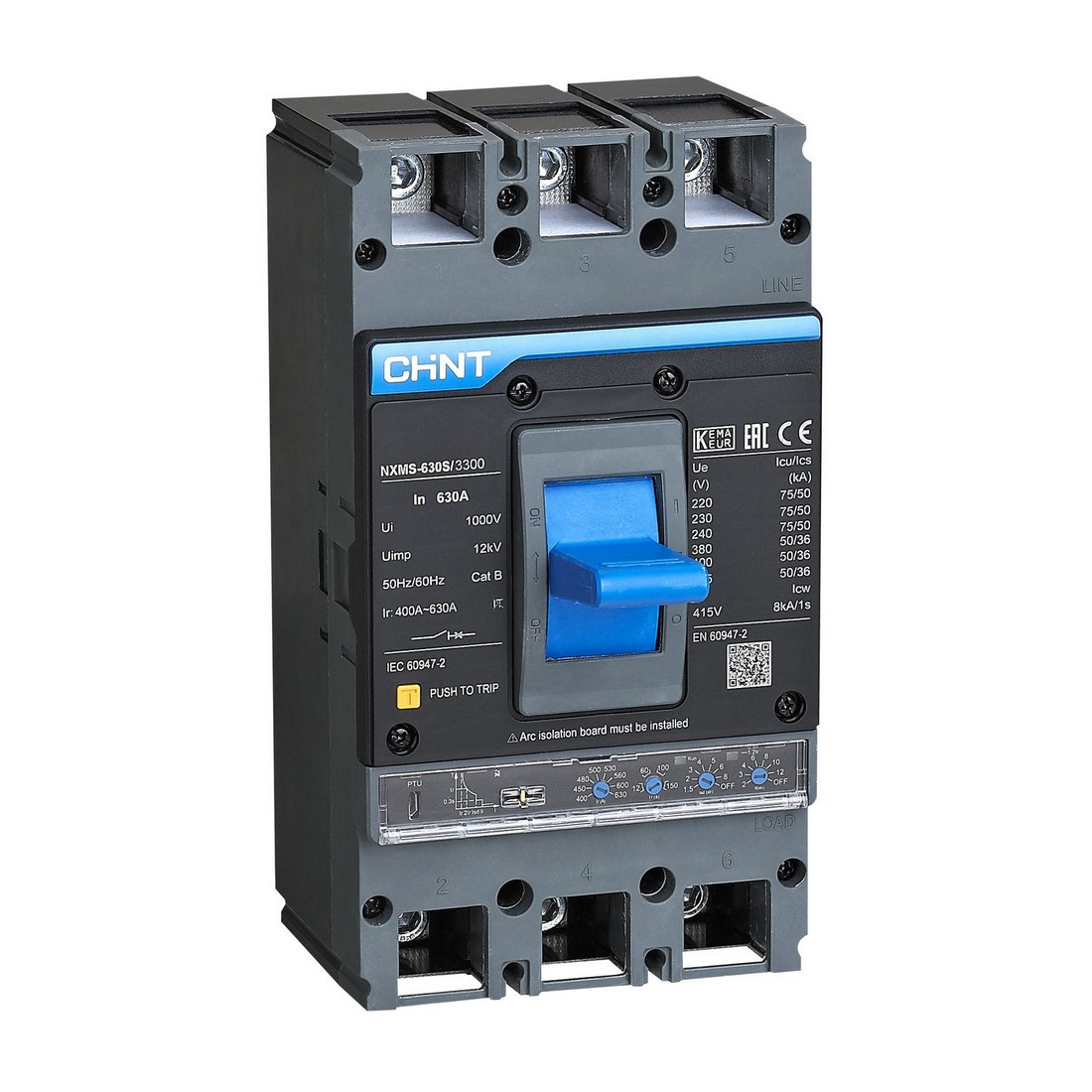 Автоматический выключатель CHINT NXMS-1600H/3Р 1600A 70кА с электронным расцепителем - фото 1 - id-p112714204
