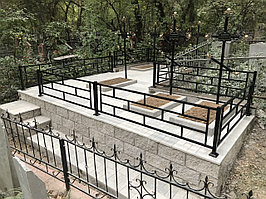 Благоустройство могилы тротуарной плиткой