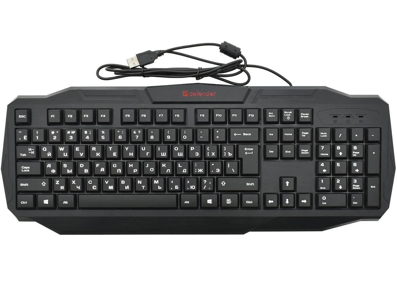 Клавиатура проводная Defender ULTRA HB-330L (45330) черный - фото 2 - id-p112715857