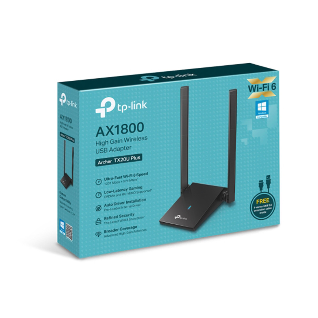 Сетевой USB адаптер TP-Link Archer TX20U Plus - фото 3 - id-p112713232