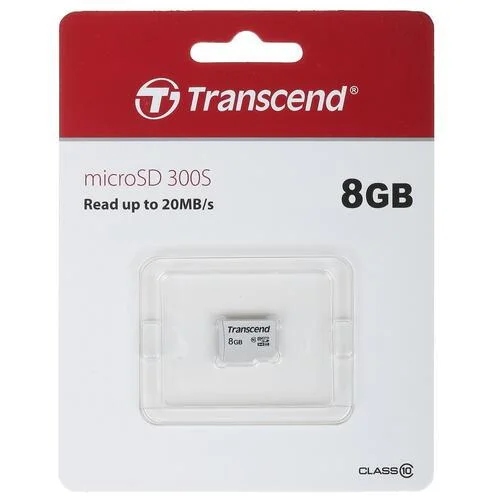 8 ГБ Карта памяти Transcend 300S microSDHC (TS8GUSD300S) белый - фото 2 - id-p112715909