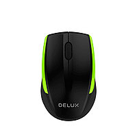 Мышь беспроводная Delux DLM-321OGB черно-зеленый