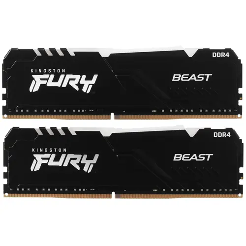 Оперативная память Kingston FURY Beast RGB (KF426C16BBAK2/16) 16 ГБ черный - фото 1 - id-p112716188