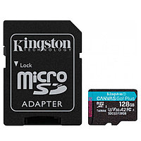 128 ГБ Карта памяти Kingston Canvas Go! Plus microSDXC (SDCG3/128GB) + адаптер черный