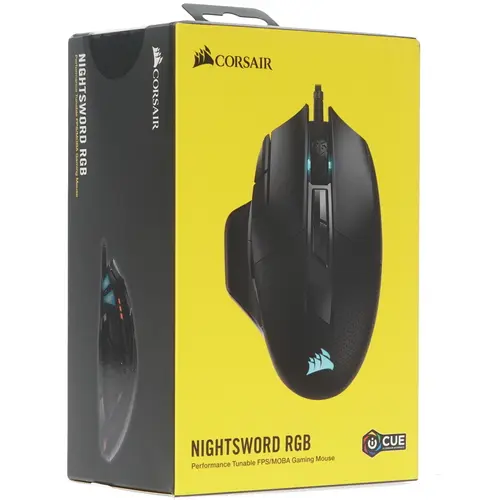 Мышь проводная Corsair NIGHTSWORD RGB Tunable (CH-9306011-EU) черный - фото 2 - id-p112720355