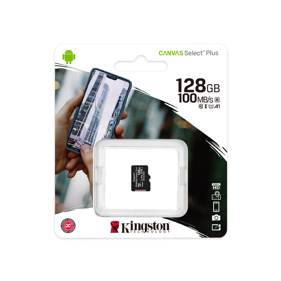 128 ГБ Карта памяти Kingston Canvas Select Plus microSDXC (SDCS2/128GBSP) черный - фото 2 - id-p112716486