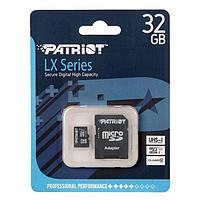 32 ГБ Карта памяти microSDXC Patriot LX Series (PSF32GMCSDHC10) черный